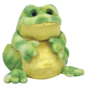 Green and Yellow Plush Frog